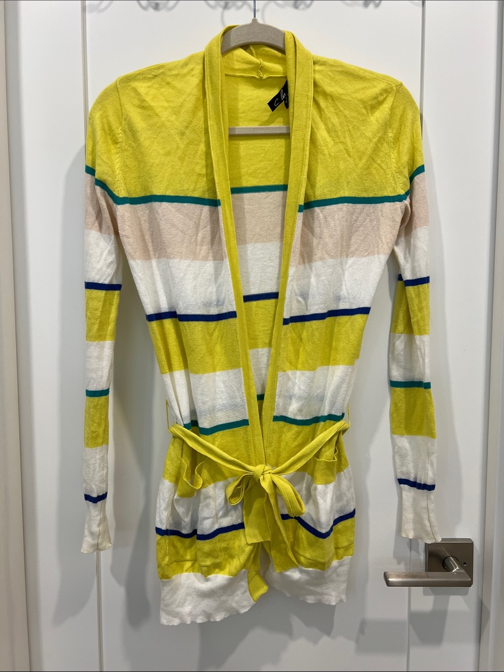 C. Luce Yellow striped cardigan